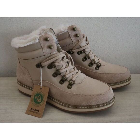 White Mountain W35076XW-170 Women's Sz 10W Ice White Tamasha Lace-Up Booties - Picture 8 of 13